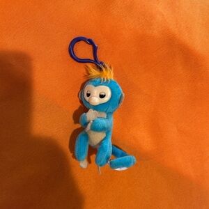 Blue Fingerling Baby Monkey And Keychain